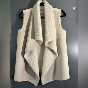 John + Jenn Suede Shearling Vest, XS